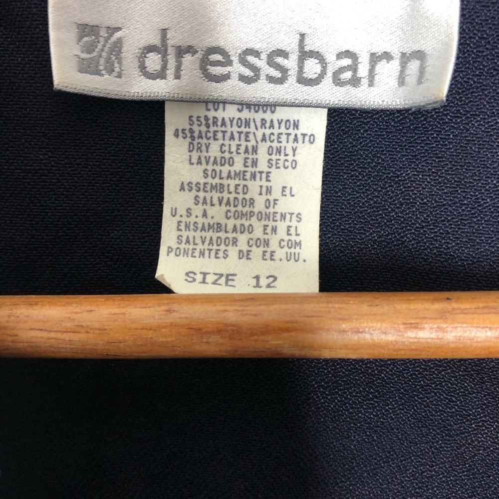 Vintage Dressbarn Navy/ White Sailor Button Up Midi Dress - Picture 4 of 4